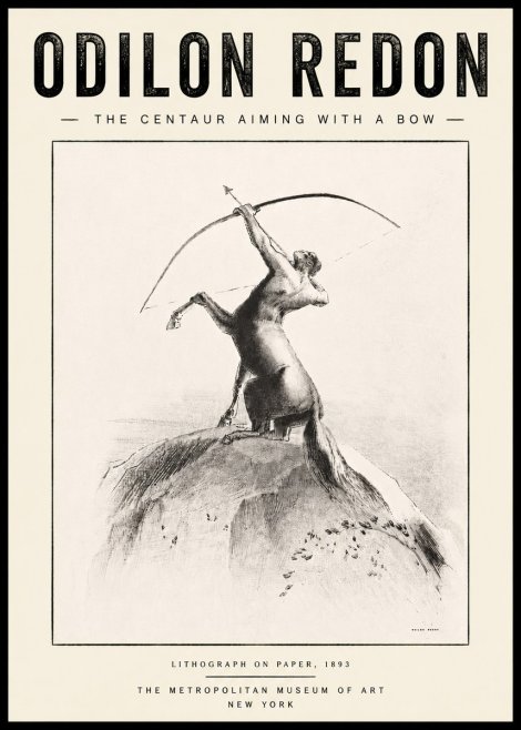 Odilon Redon The Centaur Aiming with a Bow No5 - Juliste