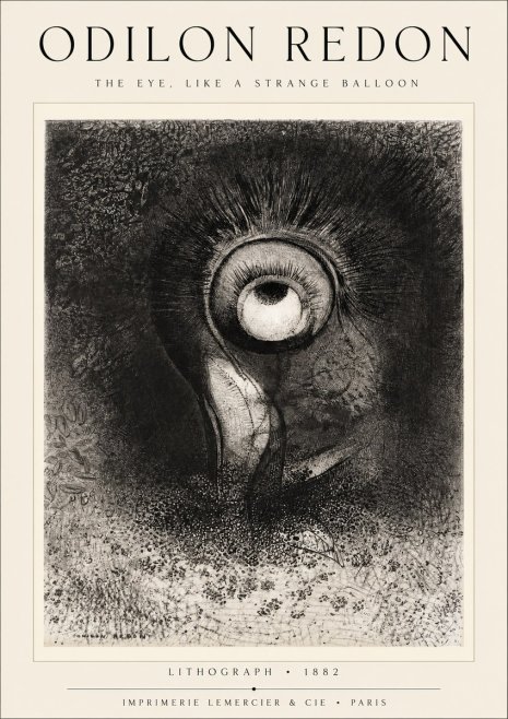Odilon Redon The Eye, Like a Strange Balloon No1 - Juliste