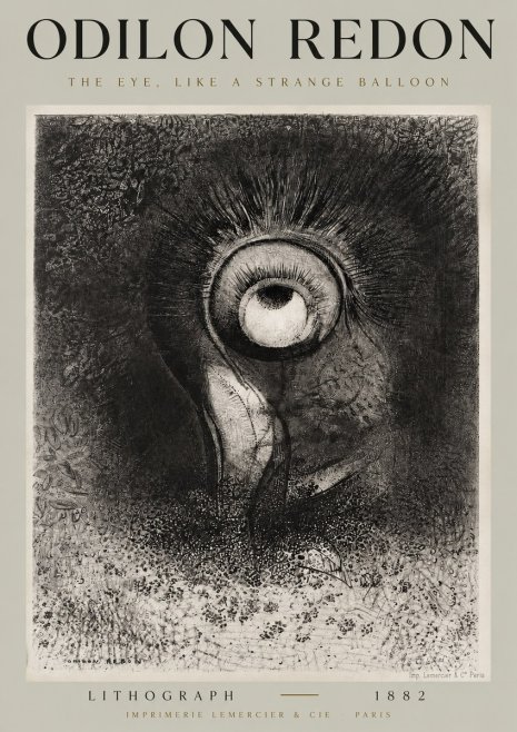 Odilon Redon The Eye, Like a Strange Balloon No2 - Juliste