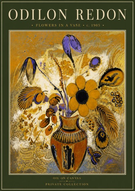 Odilon Redon Flowers in a Vase II No6 - Juliste