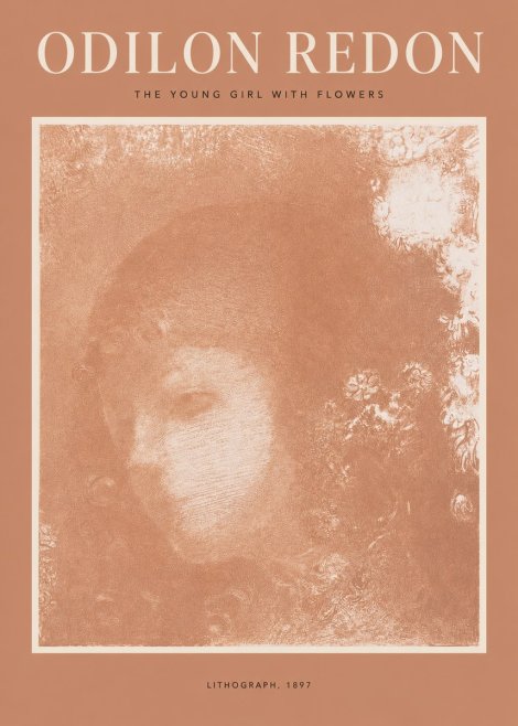 Odilon Redon The Young Girl with Flowers No2 - Juliste
