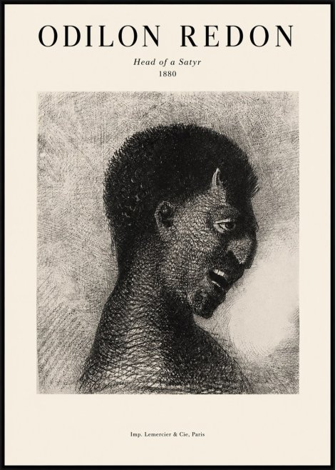 Odilon Redon Head of a Satyr No1 - Juliste
