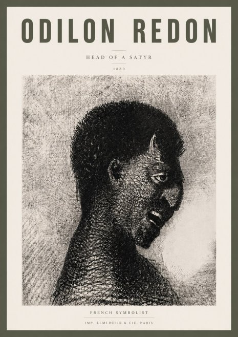 Odilon Redon Head of a Satyr No5 - Juliste