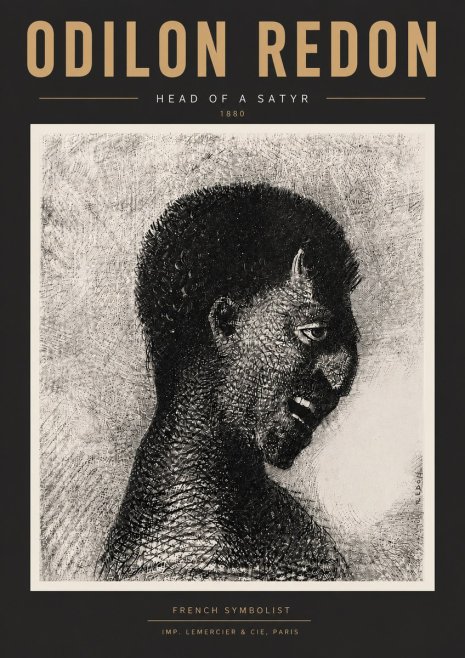 Odilon Redon Head of a Satyr No6 - Juliste