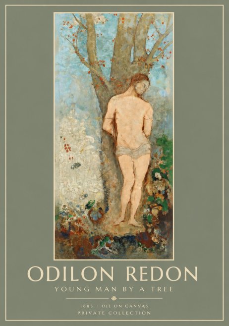 Odilon Redon Young Man by a Tree No3 - Juliste