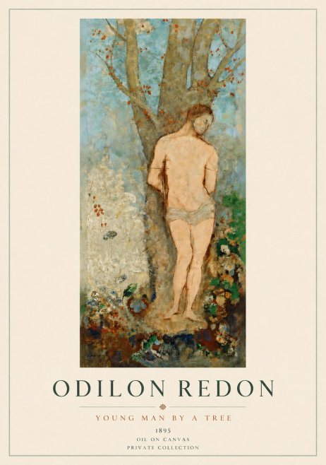 Odilon Redon Young Man by a Tree No5 - Juliste