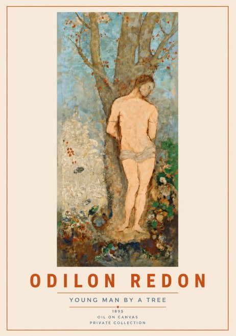 Odilon Redon Young Man by a Tree No6 - Juliste