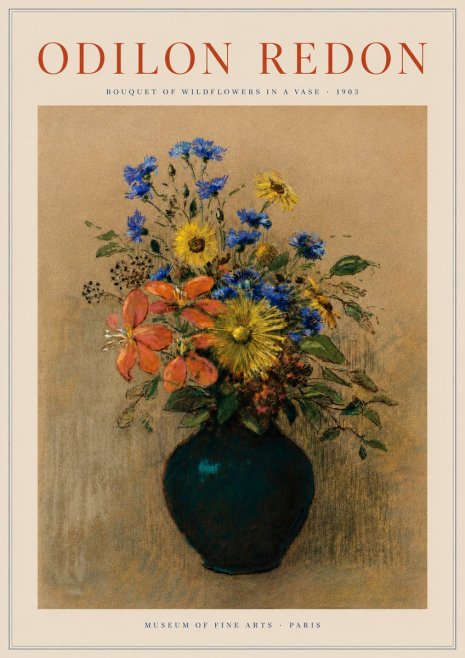 Odilon Redon Bouquet of Wildflowers in a Vase No4 - Juliste