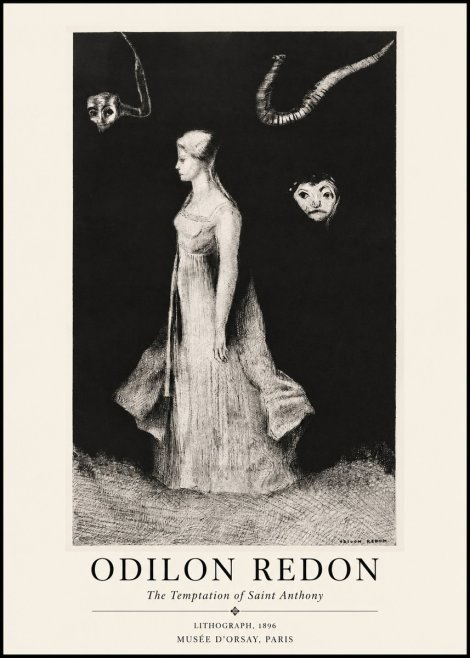 Odilon Redon The Temptation of Saint Anthony No1 - Juliste