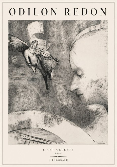 Odilon Redon L'art Céleste No3 - Juliste