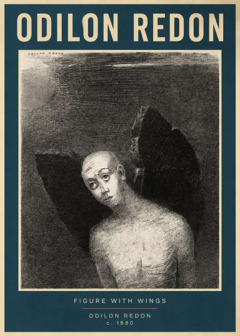 Odilon Redon Figure with Wings No2 - Juliste