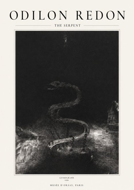 Odilon Redon The Serpent No1 - Juliste