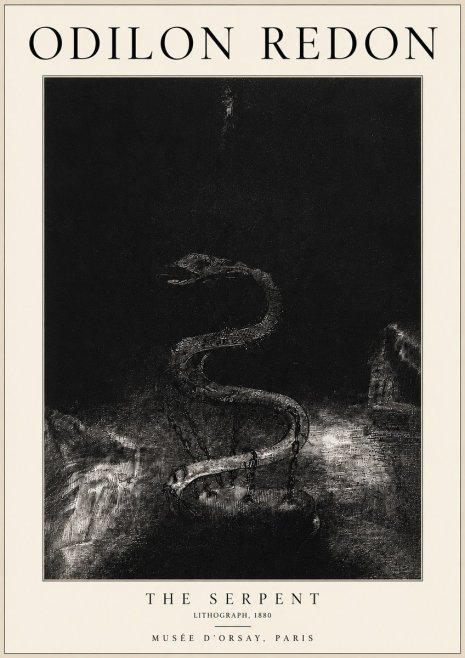 Odilon Redon The Serpent No3 - Juliste