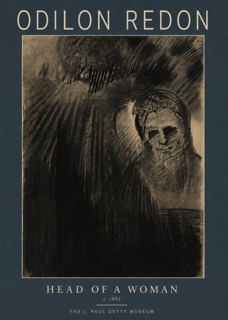 Odilon Redon Head of a Woman No5 - Juliste