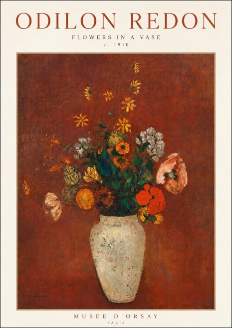 Odilon Redon Flowers in a Vase III No3 - Juliste