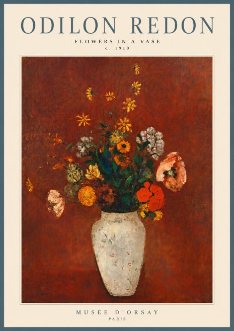 Odilon Redon Flowers in a Vase III No4 - Juliste