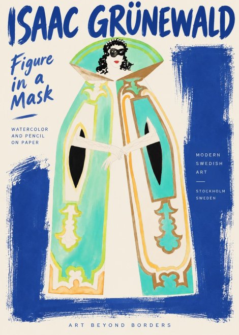 Isaac Grünewald Figure in a Mask No4 - Juliste