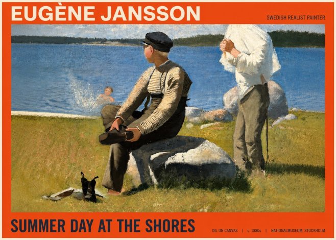 Eugène Jansson Summer Day at the Shores No2 - Juliste