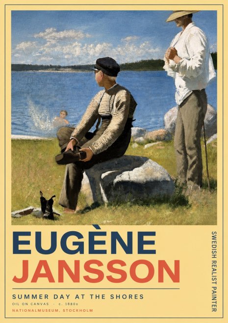 Eugène Jansson Summer Day at the Shores No3 - Juliste