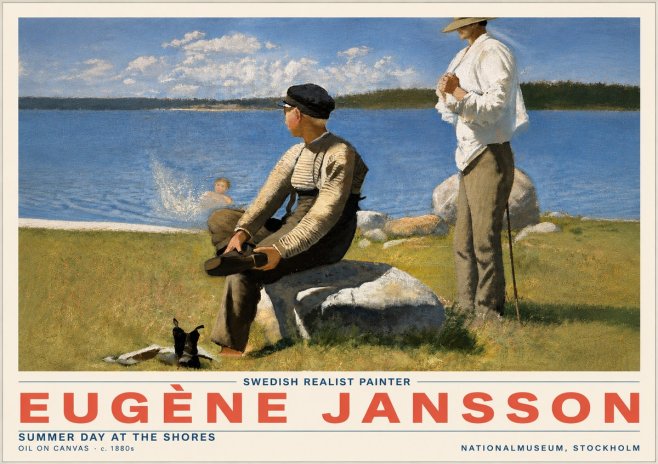 Eugène Jansson Summer Day at the Shores No6 - Juliste