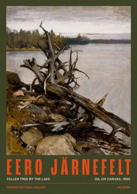Eero Järnefelt Fallen Tree by the Lake No2 - Juliste