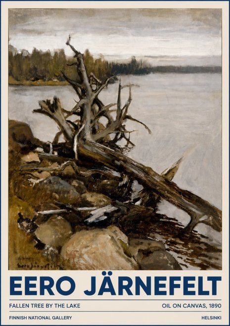 Eero Järnefelt Fallen Tree by the Lake No3 - Juliste