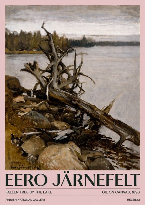 Eero Järnefelt Fallen Tree by the Lake No4 - Juliste