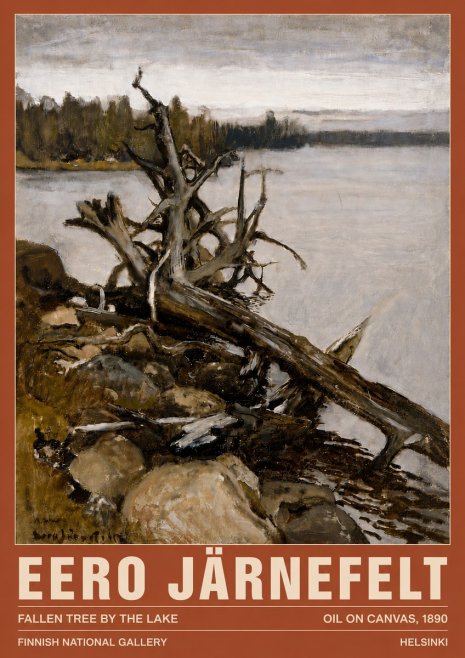 Eero Järnefelt Fallen Tree by the Lake No5 - Juliste