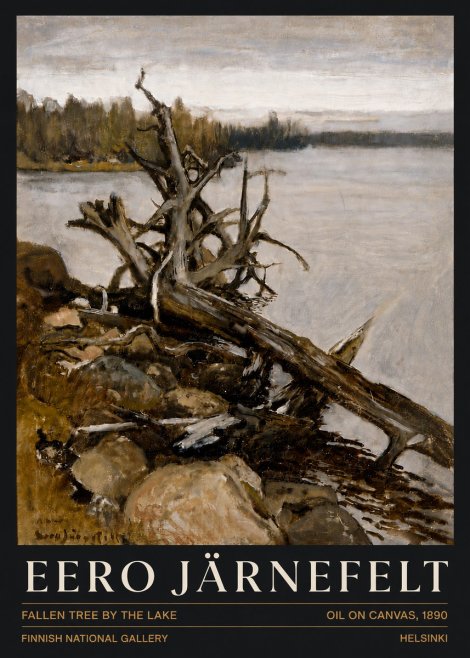Eero Järnefelt Fallen Tree by the Lake No6 - Juliste