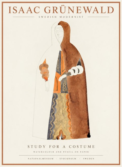 Isaac Grünewald Study for a Costume I No1 - Juliste