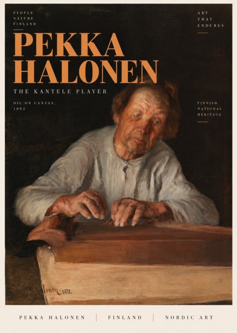 Pekka Halonen The Kantele Player No4 - Juliste