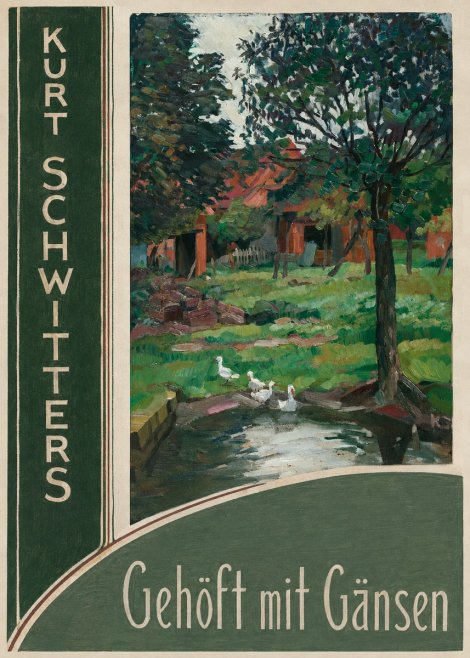 Kurt Schwitters Gehöft Mit Gänsen No4 - Juliste