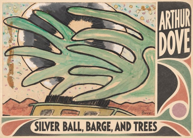 Arthur Dove Silver Ball, Barge, and Trees No3 - Juliste
