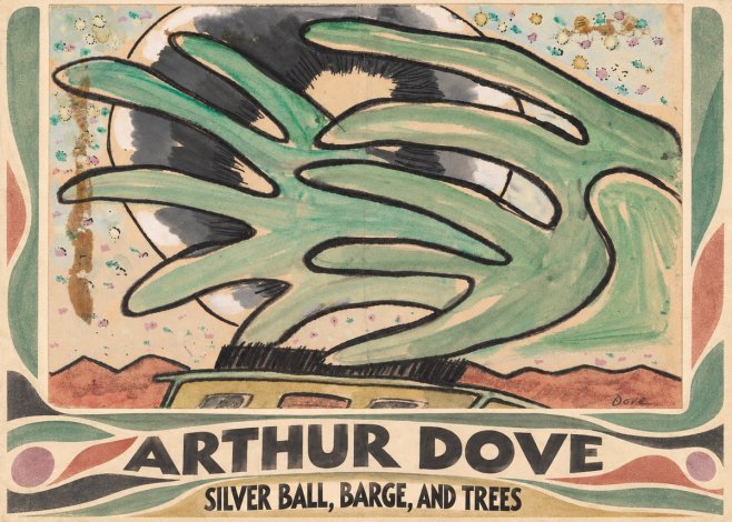 Arthur Dove Silver Ball, Barge, and Trees No4 - Juliste
