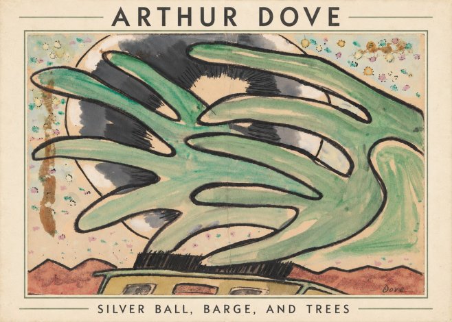 Arthur Dove Silver Ball, Barge, and Trees No5 - Juliste