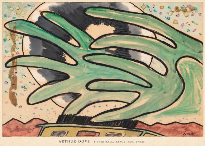 Arthur Dove Silver Ball, Barge, and Trees No6 - Juliste