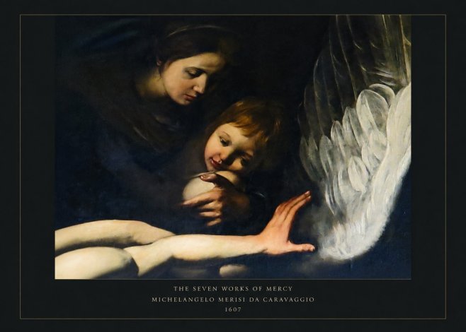 Michelangelo Merisi da Caravaggio The Seven Works of Mercy IV No5 - Juliste