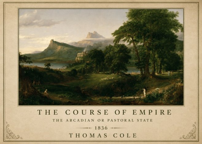 Thomas Cole The Course of Empire - the Arcadian or Pastoral State No1 - Juliste