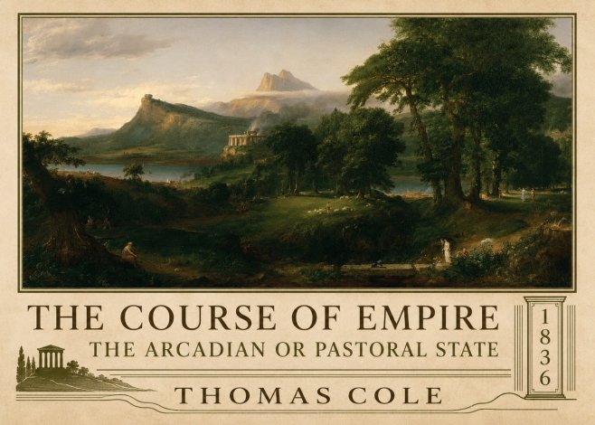 Thomas Cole The Course of Empire - the Arcadian or Pastoral State No2 - Juliste