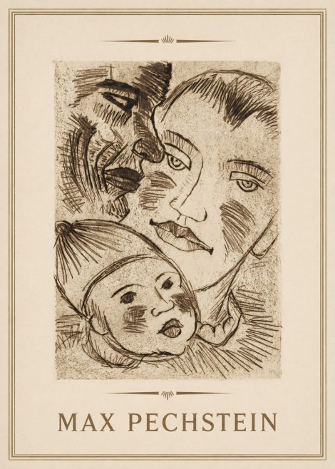 Max Pechstein Fischerfamilie No3 - Juliste