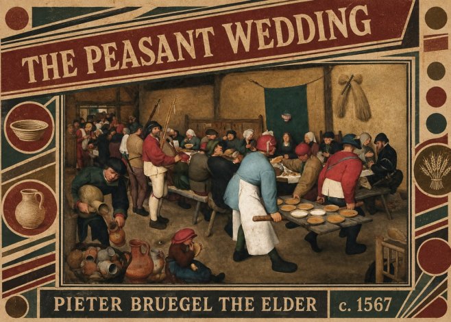 Pieter Bruegel The Peasant Wedding III No6 - Juliste