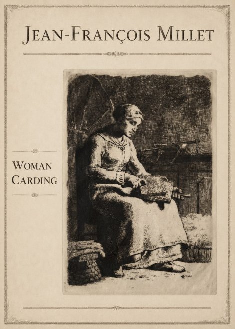 Jean-François Millet Woman Carding No3 - Juliste