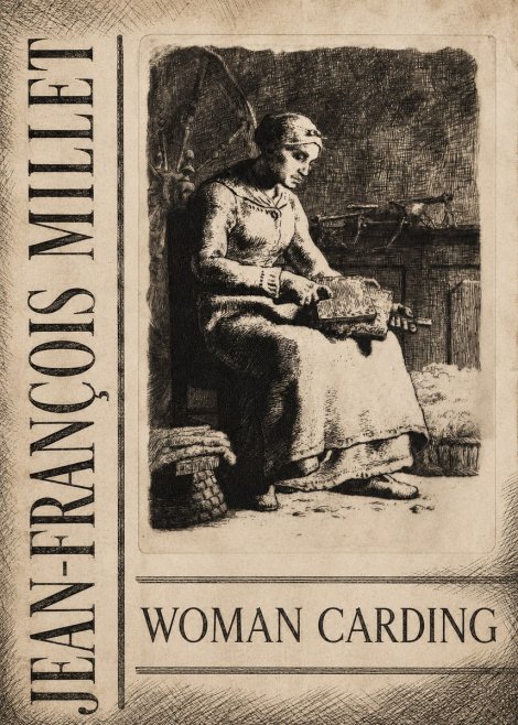 Jean-François Millet Woman Carding No4 - Juliste