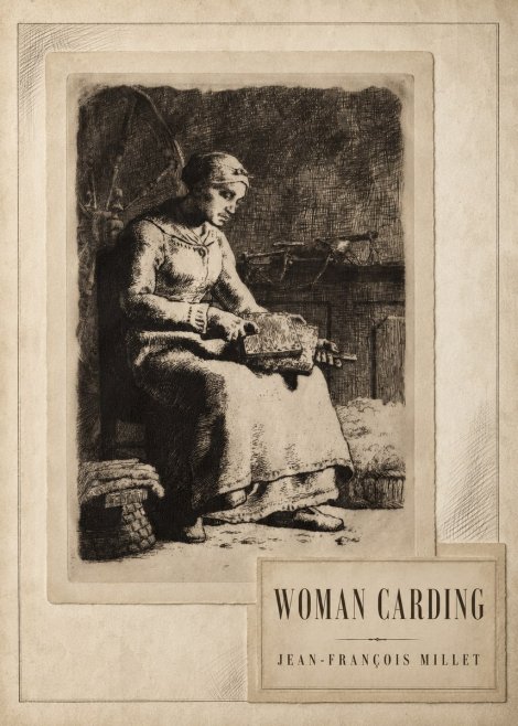 Jean-François Millet Woman Carding No6 - Juliste