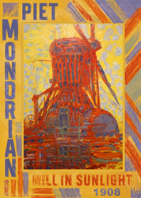 Piet Mondrian Mill in Sunlight No4 - Juliste