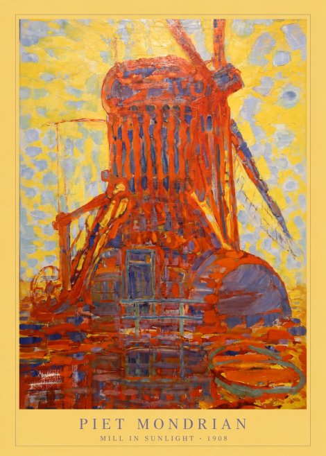 Piet Mondrian Mill in Sunlight No6 - Juliste