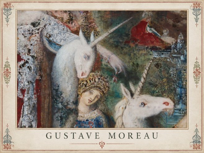 Gustave Moreau The Unicorns II No1 - Juliste