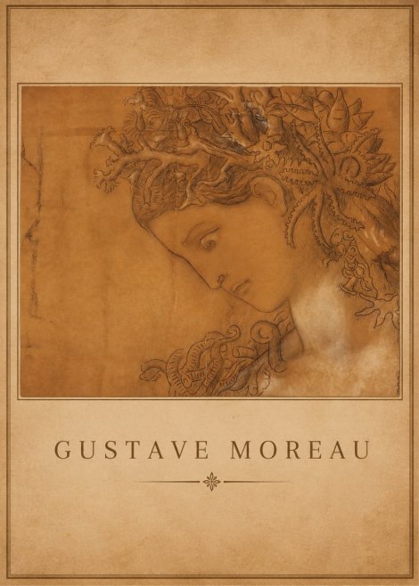 Gustave Moreau Head of a Woman No1 - Juliste