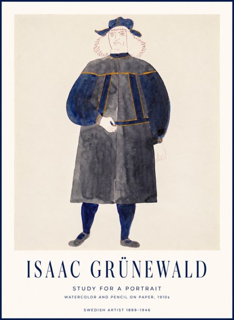 Isaac Grünewald Study for a Portrait No1 - Juliste