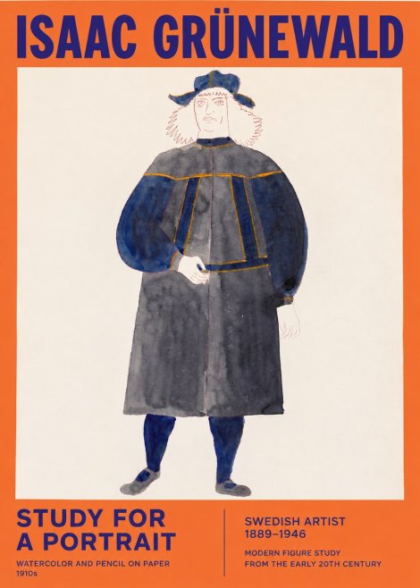 Isaac Grünewald Study for a Portrait No2 - Juliste